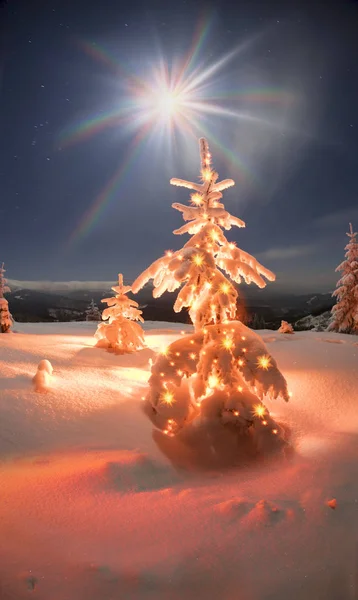 Frostige Winternacht der Taufe — Stockfoto