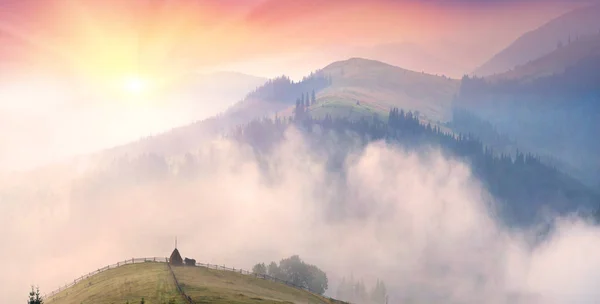 Ochtend in de Karpaten-top — Stockfoto