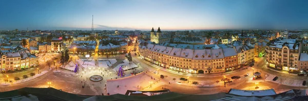 Vista noturna do Ivano-Frankivsk — Fotografia de Stock