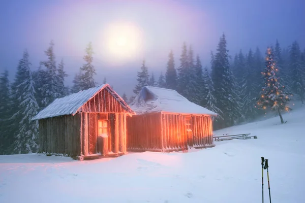 Sığınma evleri kış yolcuları — Stok fotoğraf