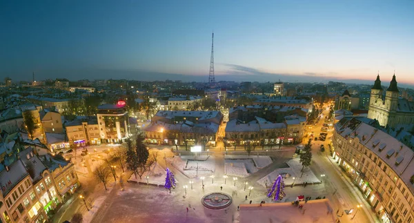 Noční pohled z Ivano-Frankivsk — Stock fotografie