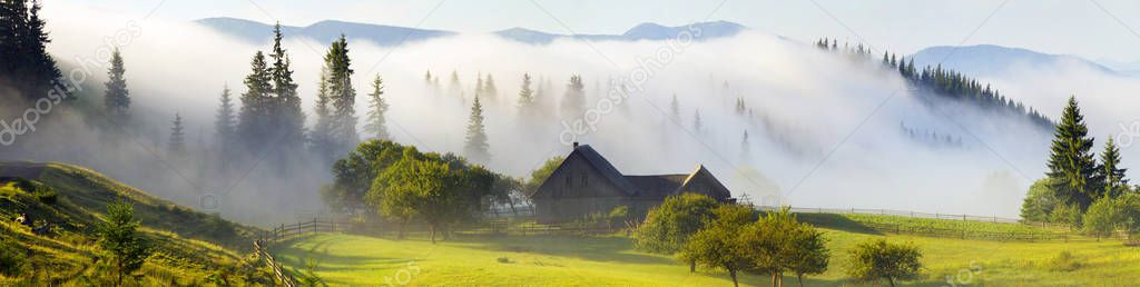 Цветочная ферма в Карпатах Стоковое Изображение