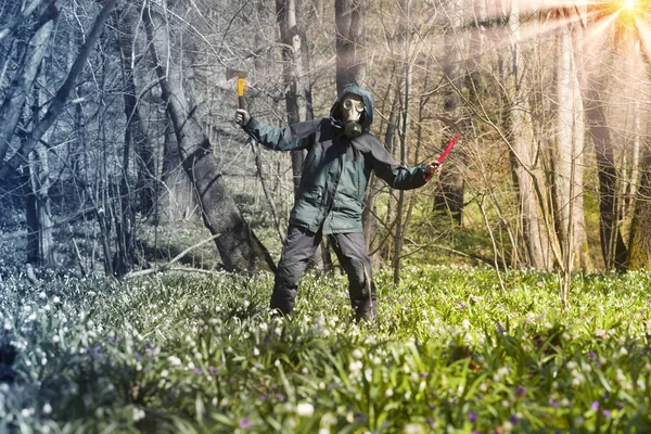 Concept van vernietiging van het leven door beschaving — Stockfoto