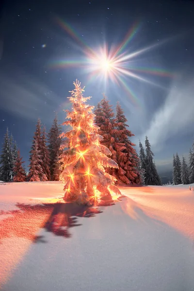 Frostige Winternacht der Taufe — Stockfoto