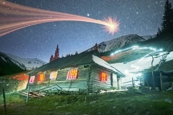 Casa mágica en las montañas — Foto de Stock