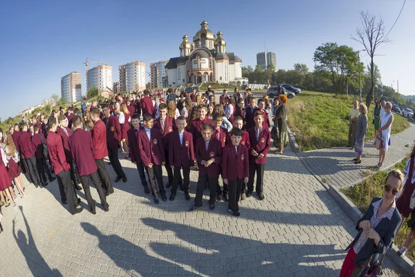 1 de septiembre en la escuela — Foto de Stock