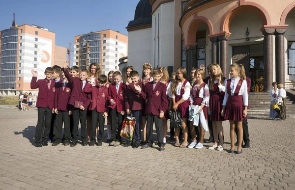 1 de septiembre en la escuela — Foto de Stock