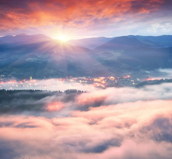 Verchovyna v noci po dešti — Stock fotografie