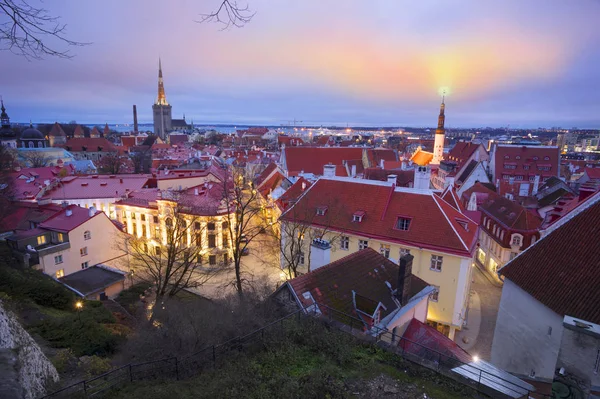 Panorama van de middeleeuwse Tallinn — Stockfoto