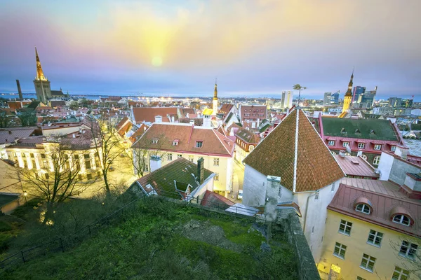 Panorama van de middeleeuwse Tallinn — Stockfoto