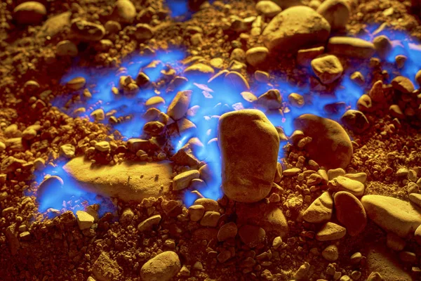 Natural gas burns the earth — 스톡 사진