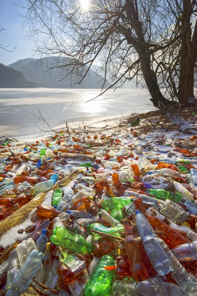 Plastic garbage lake — 스톡 사진