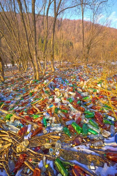 Plastic garbage lake — 스톡 사진