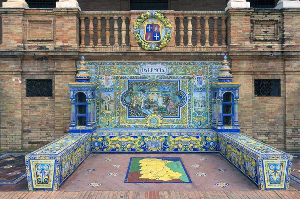 Mural Baldosas Cerámica Para Ciudad Palencia Mirador Que Representa Provincia — Foto de Stock