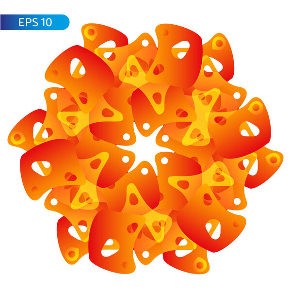 Абстрактный цветок. Многоцветный абстрактный фон
