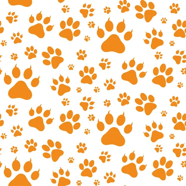 Seamless pattern of animal tracks — Stock Vector