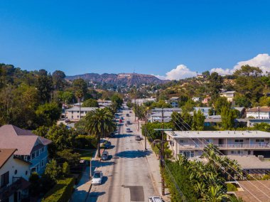 Los Angeles bölgesinde Hollywood işareti