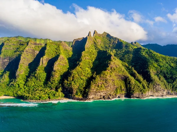 Vista Panorâmica Incrível Das Falésias Costa Pali Cima Cena Aérea — Fotografia de Stock