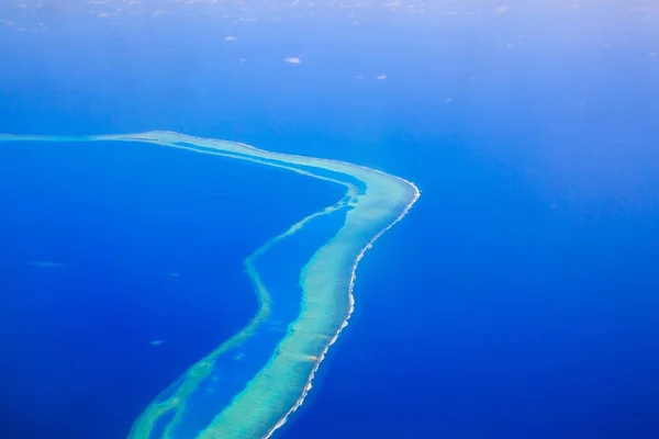 Increíble Vista Aérea Las Islas Atolón Desde Arriba Cerca Mauricio —  Fotos de Stock