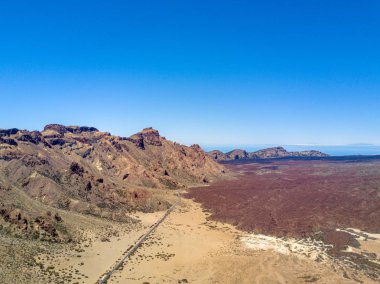 Teide Yanardağı'ı çölden Tenerife adasında