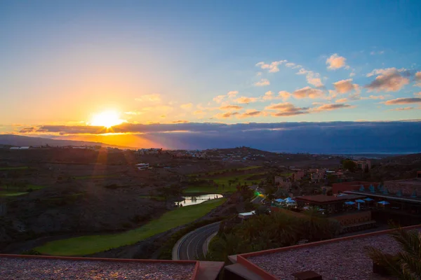 Blick auf den Sonnenuntergang auf Gran Canaria — Stockfoto