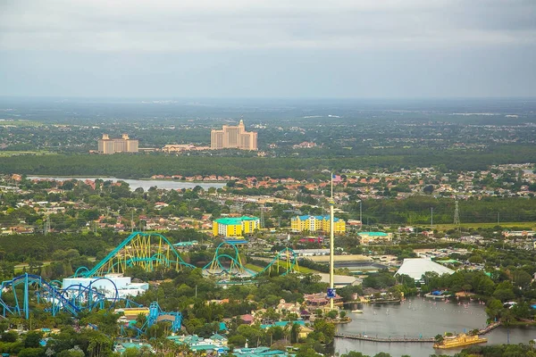 Piękne Miasto Lotu Ptaka Widok Orlando Helikoptera Zdjęcie Panoramiczne Panoramę — Zdjęcie stockowe