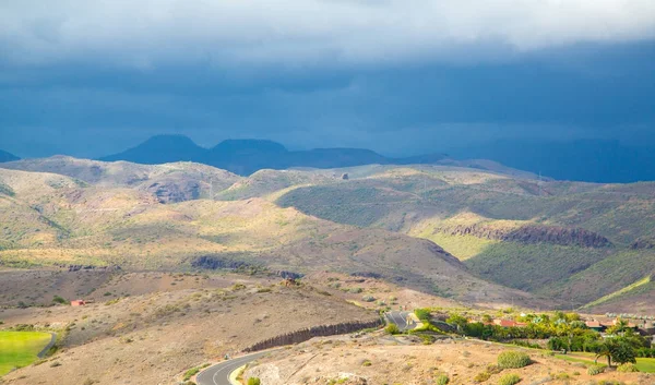 Belle Nature Sans Vie Vue Sur Désert Rocheux Sur Île — Photo