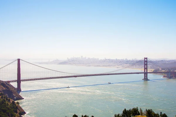 Hermosa Vista Bahía San Francisco Con Puente Golden Gate Mirar — Foto de Stock