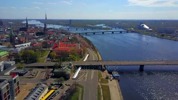 Lattelecom Şehir Maraton 2017 Olay Letonya Riga Şehirde Riga Sokaklarında — Stok video