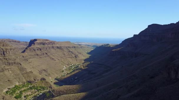 Impresionantes Vistas Aéreas Isla Del Cañón Gran Canaria España — Vídeo de stock