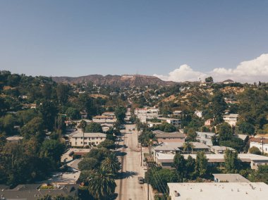 Los Angeles bölgesinde Hollywood işareti