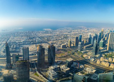 Dubai şehir sabah sahne