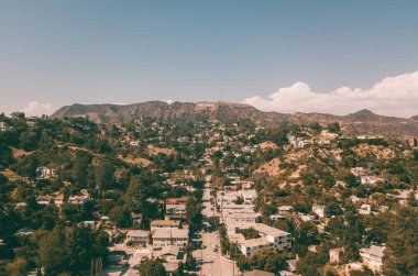 Los Angeles bölgesinde Hollywood işareti