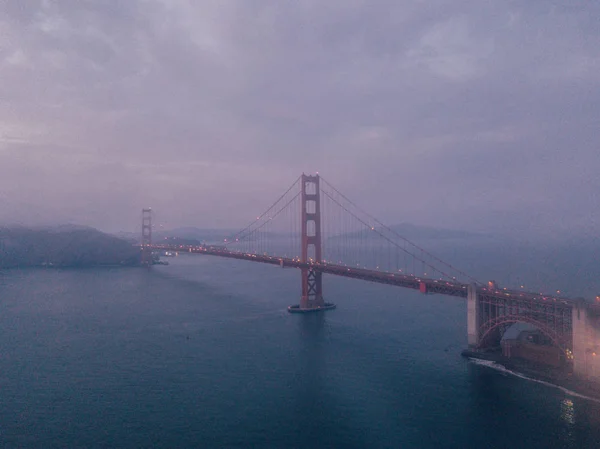 Vista Deslumbrante Ponte Golden Gate São Francisco Cima Com Ilha — Fotografia de Stock