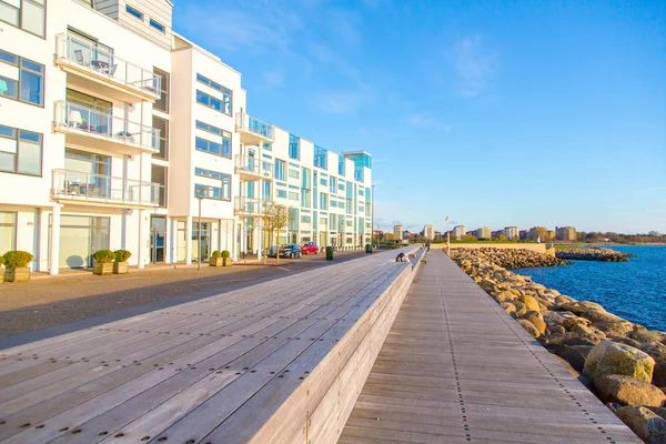 Gyönyörű kilátás nyílik a Västra Hamnen Malmö — Stock Fotó