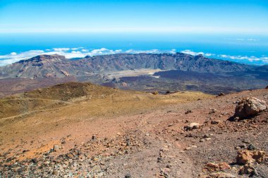 Teide yanardağı üstten bir görünüm