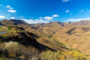 Güzel doğa görünümü üzerinde Gran canaria