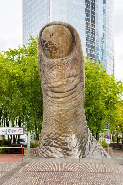 Paris France April 2016 Daumenskulptur Von Igor Mitoraj Defense Mit — Stockfoto