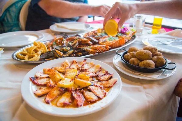 Sea food plates