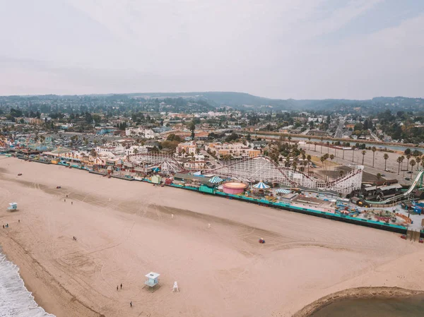 Luchtfoto Het Strand Van Santa Cruz Stad Van Bovenaf Met — Stockfoto