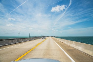 Key West Ford Mustang sürüş Miami güzel sonsuz yolu