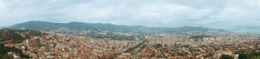 Hill, İspanya Barselona Panorama havadan görünümü