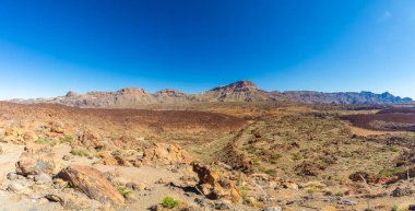 Kayalar ve bir dağ kara bir nokta-Tenerife