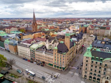 Aerial Malmo city view  clipart