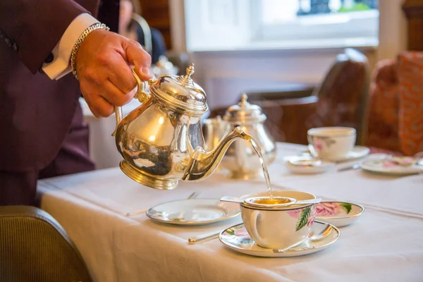 Classical London afternoon tea ceremony