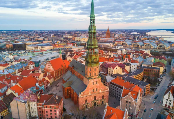 Beautiful Aerial Old Town View Peters Cathedral Look Amazing Old — Stock Photo, Image