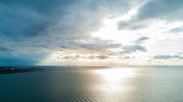 夕暮れの Oresunds 橋 — ストック写真