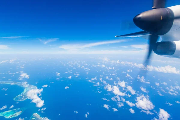 Maldivler Atolls Bir Deniz Uçaktan Bird Eye Görünümü — Stok fotoğraf