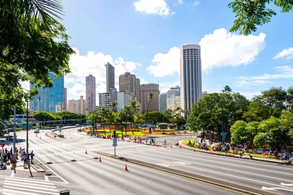 Große Autobahn Der Stadt Honolulu Hawaii — Stockfoto