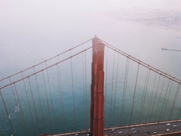 Gorgeous Aerial Scene San Francisco Golden Gate Bridge Pacific Ocean — Stock Photo, Image